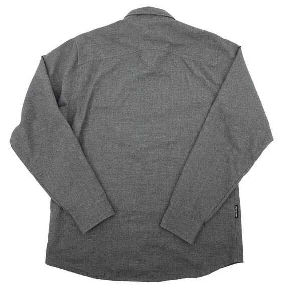 Flylow Men's Royal Shirt Pearl Snap Long Sleeve Flannel Shirt Gray Size XL - Picture 8 of 10